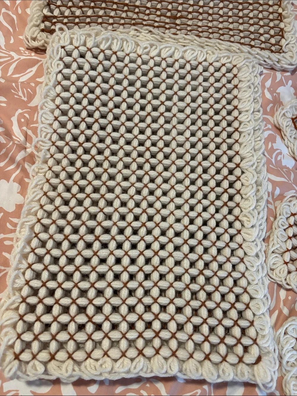 Handcrafted Cream Macramé Placemats - Set of 4
